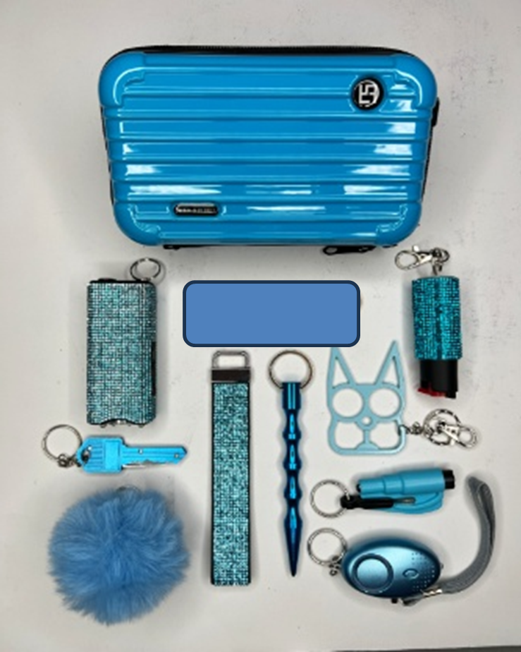Blue — Shine & Shield-Crossbody Case and Rhinestone Set