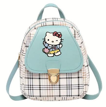 HK Plaid Backpack — Mint